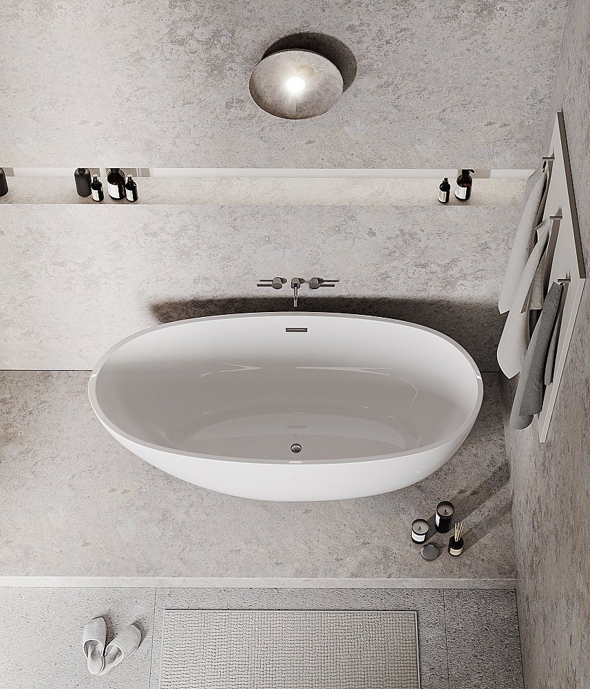 Ванна акриловая Grossman Fly GR-1104 170x75 белая купить в интернет-магазине Sanbest