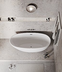 Ванна акриловая Grossman Fly GR-1104 170x75 белая купить в интернет-магазине Sanbest