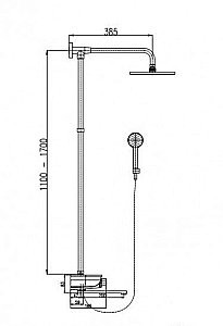 Душевая система Rav-Slezak MURRAY MU253.5/5SB хром купить в интернет-магазине сантехники Sanbest