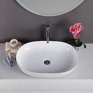 Раковина накладная Belbagno 61 BB1348 белая купить в интернет-магазине Sanbest