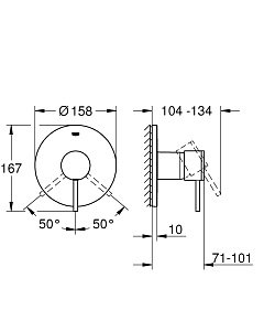 Смеситель для душа Grohe Atrio New 24065003 хром купить в интернет-магазине сантехники Sanbest