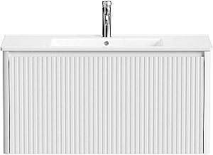 Тумба с раковиной и столешницей Allen Brau Gravity 100 1.370018.WM белая матовая для ванной в интернет-магазине Sanbest