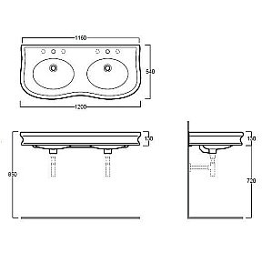 Раковина SIMAS Lante LA12 120 купить в интернет-магазине Sanbest