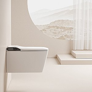 Унитаз с функцией биде Abber Rechteck AC1215S белый, с крышкой микролифт купить в интернет-магазине Sanbest