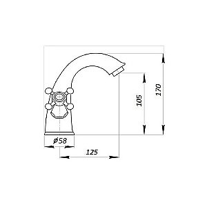 Смеситель на раковину Magliezza Classico 50108 хром купить в интернет-магазине сантехники Sanbest