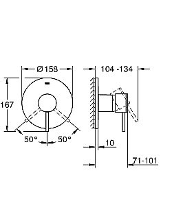 Смеситель для душа Grohe Atrio New 24065003 хром купить в интернет-магазине сантехники Sanbest