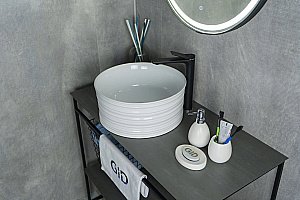 Раковина накладная Gid Esfera 41 W969 51174 белая купить в интернет-магазине Sanbest