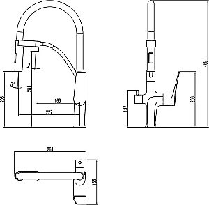 Смеситель для кухни Lemark Comfort LM3074C-Gray купить в интернет-магазине сантехники Sanbest