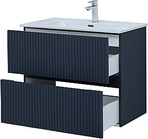 Тумба с раковиной Aquanet Джейн 80 маренго для ванной в интернет-магазине Sanbest