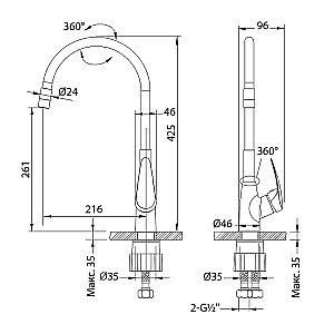 Смеситель для кухни Lemark Linara LM0415C-White белый/хром купить в интернет-магазине сантехники Sanbest
