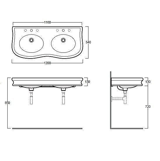 Раковина SIMAS Lante LA12 120 купить в интернет-магазине Sanbest