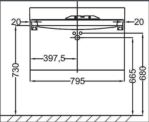 Тумба с раковиной Jacob Delafon RYTHMIK EB1303 80 для ванной в интернет-магазине Sanbest