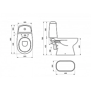 Унитаз-компакт Santek Цезарь 1WH301746 с бачком, с крышкой микролифт купить в интернет-магазине Sanbest