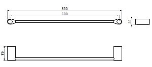 Полотенцедержатель Art&Max Verona Push AM-M-049-CR купить в интернет-магазине сантехники Sanbest