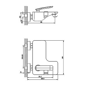 Смеситель для ванны Lemark  Bellario LM6802C купить в интернет-магазине сантехники Sanbest