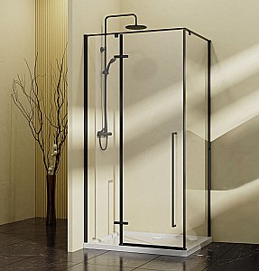 Душевой уголок Vincea Slim-N VSR-5SN9090CLB 90x90 стекло прозрачное/профиль черный купить в интернет-магазине Sanbest