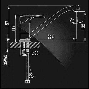 Смеситель для кухни Elghansa MONICA NEW 5600219 купить в интернет-магазине сантехники Sanbest