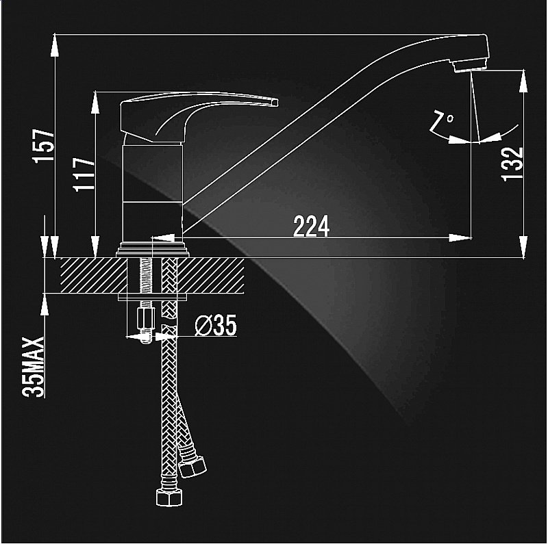 Смеситель для кухни Elghansa MONICA NEW 5600219 купить в интернет-магазине сантехники Sanbest