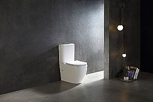 Унитаз-компакт SantiLine SL-5026  безободковый, слив торнадо, с бачком, с крышкой микролифт,белый купить в интернет-магазине Sanbest