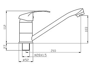 Смеситель для кухни Agger Glad A1500000 хром купить в интернет-магазине сантехники Sanbest