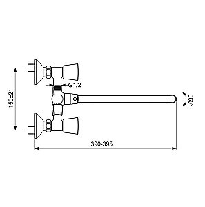 Смеситель для ванны и душа VIDIMA QUADRO BA346AA купить в интернет-магазине сантехники Sanbest