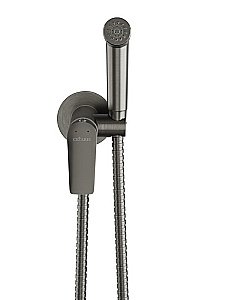 Гигиенический душ со смесителем Cezares LINER-DIF-GM оружейная сталь купить в интернет-магазине сантехники Sanbest