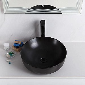 Раковина накладная BelBagno 41 BB1315-H301 черная матовая купить в интернет-магазине Sanbest