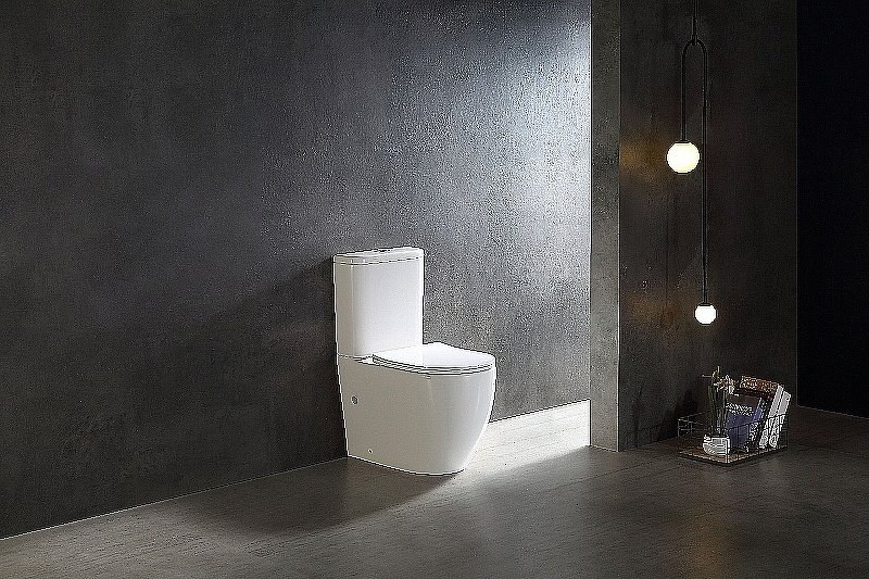 Унитаз-компакт SantiLine SL-5026  безободковый, слив торнадо, с бачком, с крышкой микролифт,белый купить в интернет-магазине Sanbest