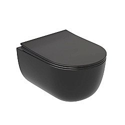 Унитаз подвесной Ceramica Nova Modena CN6063MB безободковый, с крышкой микролифт, черный матовый купить в интернет-магазине Sanbest