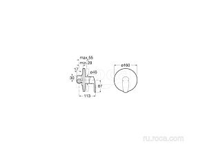 Смеситель для душа Roca Monodin 5A2298C00 купить в интернет-магазине сантехники Sanbest