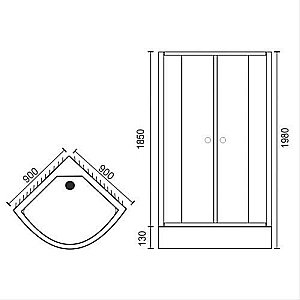 Душевой уголок Royal Bath RB90HK-C-CH 90х90 матовый купить в интернет-магазине Sanbest
