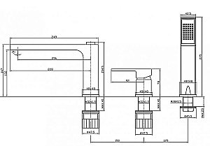 Смеситель для ванны Belbagno Romano BVD-CRM купить в интернет-магазине сантехники Sanbest