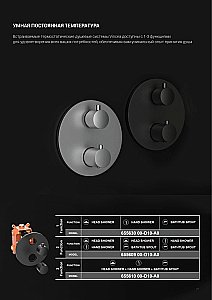 Душевая система Vincea VSFW-101TMB черная матовая купить в интернет-магазине сантехники Sanbest