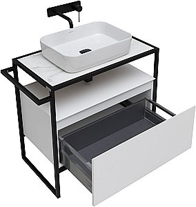 Тумба с раковиной Allen Brau Priority 80 1.31002.WM белый матовый для ванной в интернет-магазине Sanbest