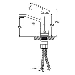 Смеситель для раковины Kaiser Sonat 34511 купить в интернет-магазине сантехники Sanbest
