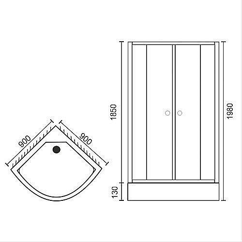 Душевой уголок Royal Bath RB90HK-C-CH 90х90 матовый купить в интернет-магазине Sanbest