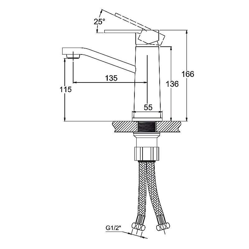 Смеситель для раковины Kaiser Sonat 34511 купить в интернет-магазине сантехники Sanbest