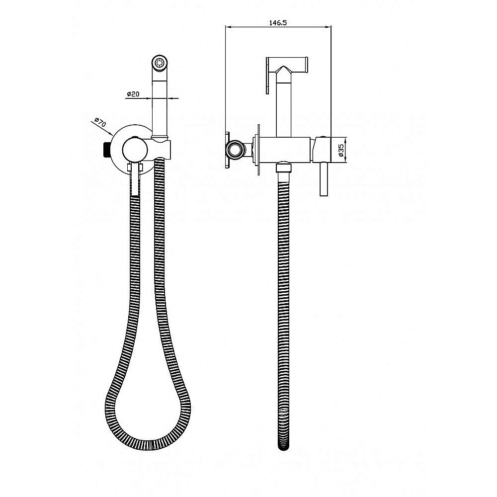 Гигиенический душ Milacio Ultra MCU.850.GD золото купить в интернет-магазине сантехники Sanbest