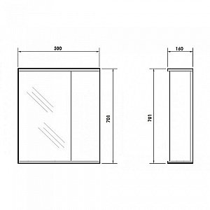 Зеркало со шкафом Orange Роса LA-50ZSW в ванную от интернет-магазине сантехники Sanbest