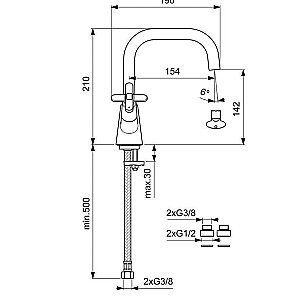 Смеситель для раковины VIDIMA ART BA326AA купить в интернет-магазине сантехники Sanbest