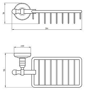Мыльница Migliore Mirella ML.MRL-M088.DO золото купить в интернет-магазине сантехники Sanbest