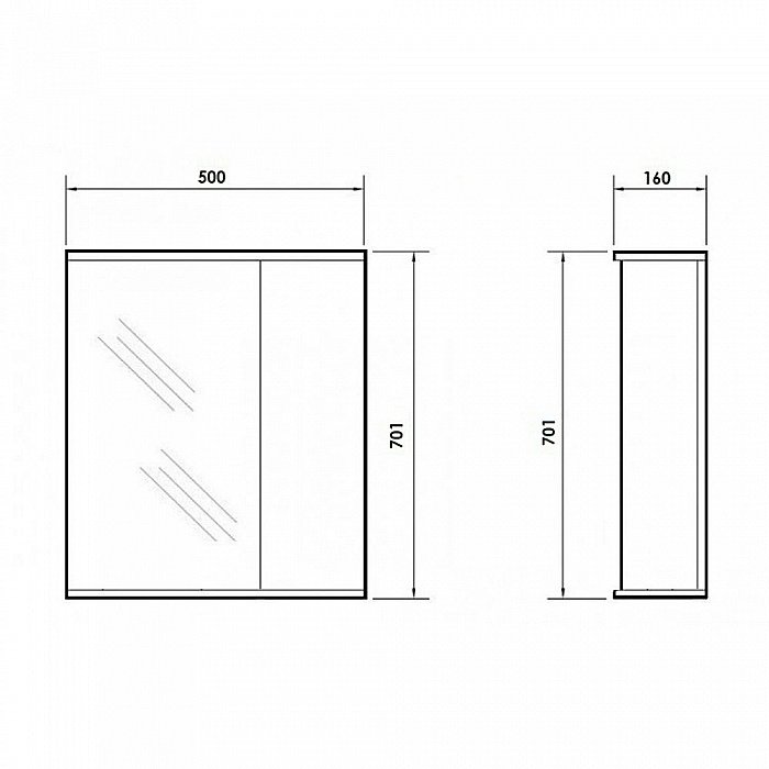 Зеркало со шкафом Orange Роса LA-50ZSW в ванную от интернет-магазине сантехники Sanbest