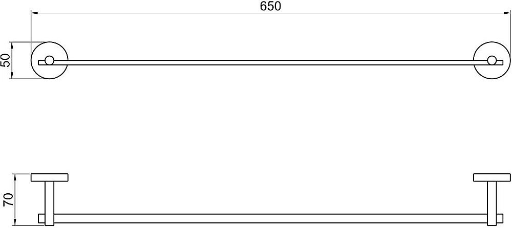 Полотенцедержатель Aquatek Бетта AQ4614CR хром купить в интернет-магазине сантехники Sanbest