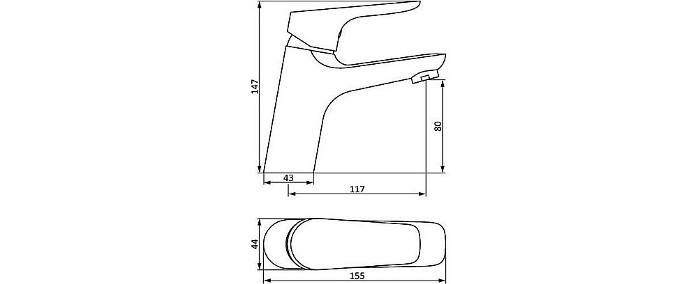 Смеситель для раковины RedBlu by Damixa Origin Bit 770210000 купить в интернет-магазине сантехники Sanbest