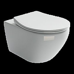 Унитаз подвесной Ceramica Nova PEARL CN8001 безободковый, с крышкой микролифт купить в интернет-магазине Sanbest