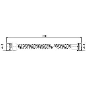 Душевой шланг Aquatek 125 AQ2100CR хром купить в интернет-магазине сантехники Sanbest