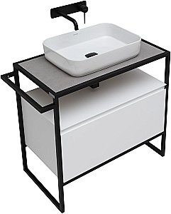 Тумба с раковиной Allen Brau Priority 80 1.31002.WM белый матовый для ванной в интернет-магазине Sanbest