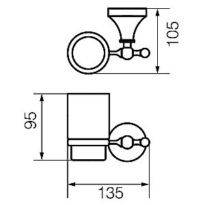 Стакан Veragio Gialetta VR.GIL-6440.DO купить в интернет-магазине сантехники Sanbest