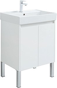 Тумба с раковиной Aquanet Nova Lite 298847 60 белый глянец для ванной в интернет-магазине Sanbest