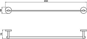 Полотенцедержатель Aquatek Бетта AQ4614CR хром купить в интернет-магазине сантехники Sanbest